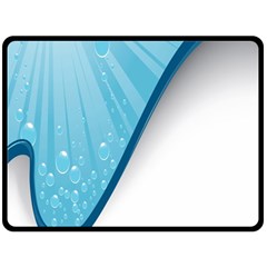 Water Bubble Waves Blue Wave Fleece Blanket (large) 