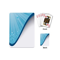 Water Bubble Waves Blue Wave Playing Cards (mini)  by Alisyart