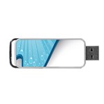 Water Bubble Waves Blue Wave Portable USB Flash (One Side) Front