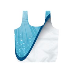 Water Bubble Waves Blue Wave Full Print Recycle Bags (s) 