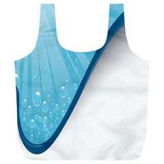 Water Bubble Waves Blue Wave Full Print Recycle Bags (l)  by Alisyart