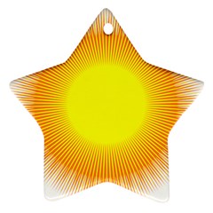 Sunlight Sun Orange Yellow Light Ornament (star)
