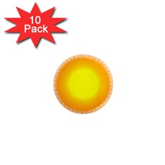 Sunlight Sun Orange Yellow Light 1  Mini Magnet (10 Pack) 