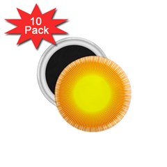 Sunlight Sun Orange Yellow Light 1 75  Magnets (10 Pack) 