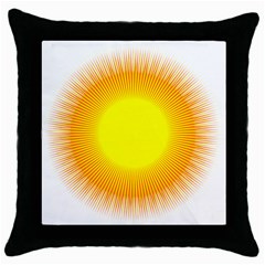 Sunlight Sun Orange Yellow Light Throw Pillow Case (black)