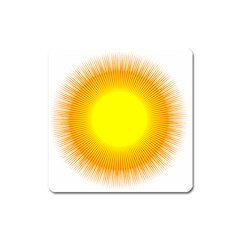 Sunlight Sun Orange Yellow Light Square Magnet by Alisyart