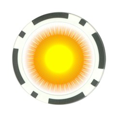 Sunlight Sun Orange Yellow Light Poker Chip Card Guard