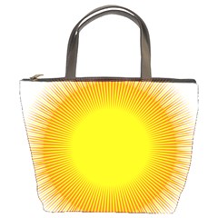 Sunlight Sun Orange Yellow Light Bucket Bags