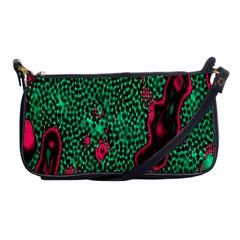 Reaction Diffusion Green Purple Shoulder Clutch Bags