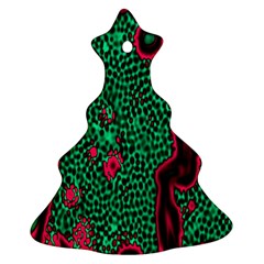 Reaction Diffusion Green Purple Ornament (christmas Tree) 