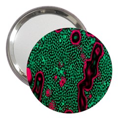 Reaction Diffusion Green Purple 3  Handbag Mirrors