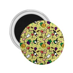 Wine Cheede Fruit Purple Yellow 2 25  Magnets by Alisyart