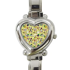 Wine Cheede Fruit Purple Yellow Heart Italian Charm Watch by Alisyart