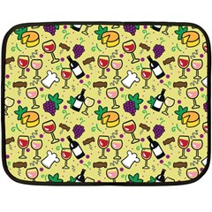 Wine Cheede Fruit Purple Yellow Fleece Blanket (mini) by Alisyart