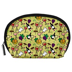 Wine Cheede Fruit Purple Yellow Accessory Pouches (large)  by Alisyart