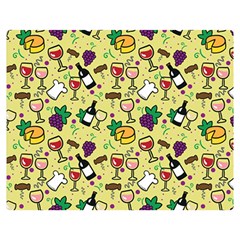 Wine Cheede Fruit Purple Yellow Double Sided Flano Blanket (medium)  by Alisyart