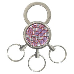 Triangle Plaid Circle Purple Grey Red 3-ring Key Chains by Alisyart