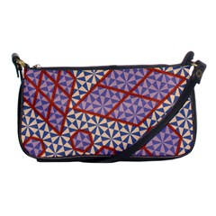 Triangle Plaid Circle Purple Grey Red Shoulder Clutch Bags by Alisyart