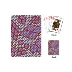 Triangle Plaid Circle Purple Grey Red Playing Cards (mini) 