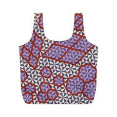 Triangle Plaid Circle Purple Grey Red Full Print Recycle Bags (m)  by Alisyart