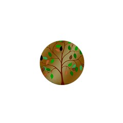 Tree Root Leaves Contour Outlines 1  Mini Magnets by Simbadda