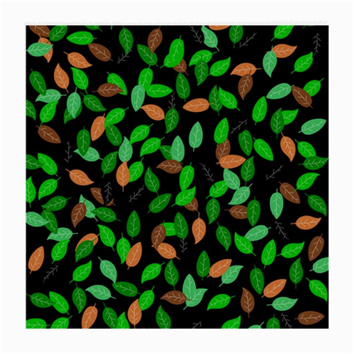 Leaves True Leaves Autumn Green Medium Glasses Cloth (2-Side)