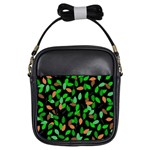 Leaves True Leaves Autumn Green Girls Sling Bags Front