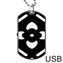 Pattern Background Dog Tag Usb Flash (two Sides) by Simbadda