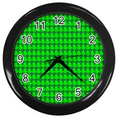 St  Patricks Day Green Wall Clocks (black)