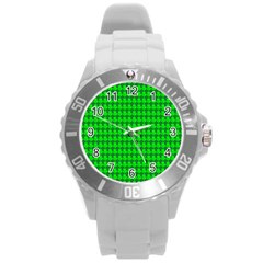 St  Patricks Day Green Round Plastic Sport Watch (l) by PhotoNOLA