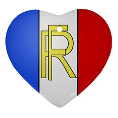 Semi-official Shield Of France Ornament (heart) by abbeyz71