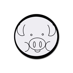 Pig Logo Rubber Coaster (round)  by Simbadda