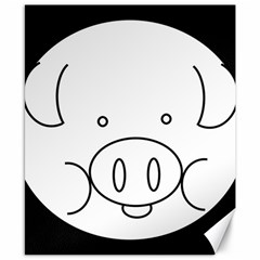 Pig Logo Canvas 8  X 10  by Simbadda