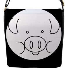 Pig Logo Flap Messenger Bag (s) by Simbadda