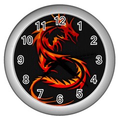 Dragon Wall Clocks (silver) 