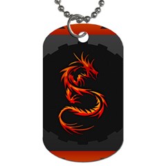 Dragon Dog Tag (one Side) by Simbadda