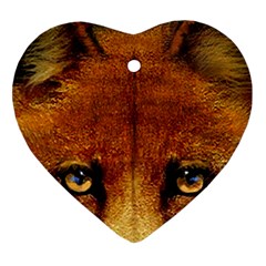 Fox Heart Ornament (two Sides) by Simbadda