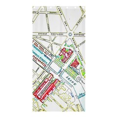 Paris Map Shower Curtain 36  X 72  (stall)  by Simbadda