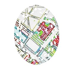 Paris Map Ornament (oval Filigree)