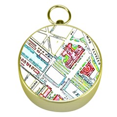 Paris Map Gold Compasses by Simbadda