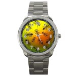 Insect Pattern Sport Metal Watch Front