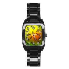 Insect Pattern Stainless Steel Barrel Watch by Simbadda