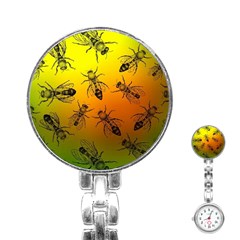Insect Pattern Stainless Steel Nurses Watch by Simbadda