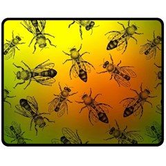 Insect Pattern Double Sided Fleece Blanket (medium)  by Simbadda