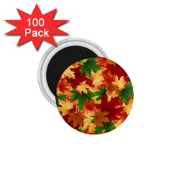 Autumn Leaves 1 75  Magnets (100 Pack)  by Simbadda