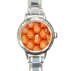 Orange Fruit Round Italian Charm Watch by Simbadda