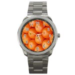 Orange Fruit Sport Metal Watch Front