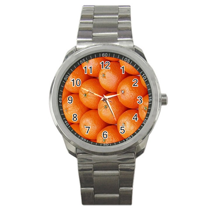 Orange Fruit Sport Metal Watch