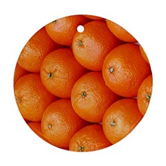 Orange Fruit Round Ornament (two Sides) by Simbadda