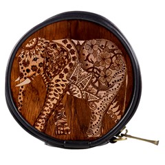 Elephant Aztec Wood Tekture Mini Makeup Bags